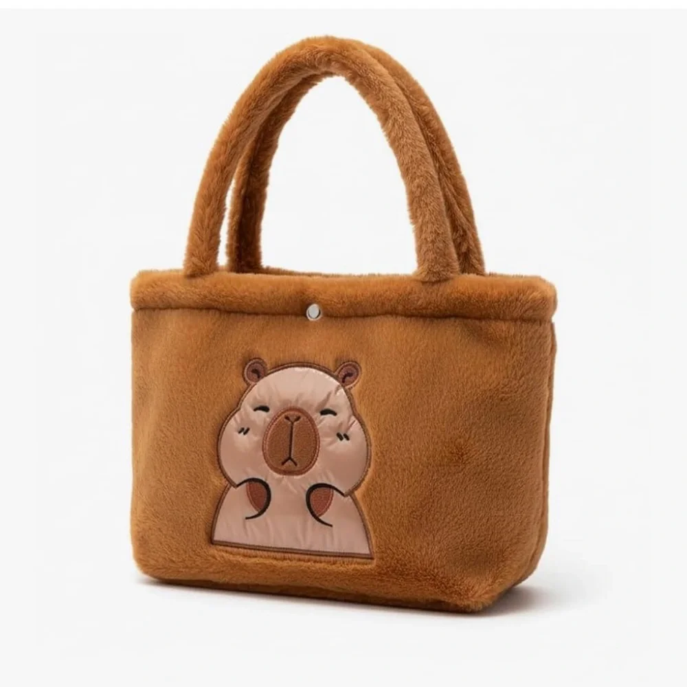 🆕Capybara Plush Tote Bag for Women - 11.8x7.9 Inch Animal Capybara